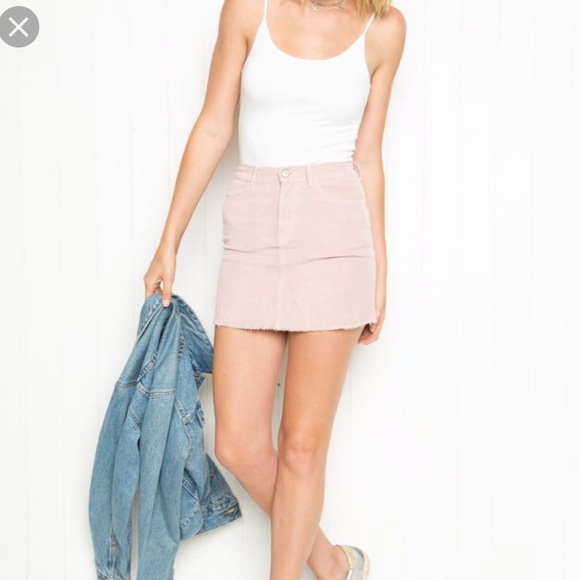 Brandy Melville Dresses & Skirts - Brandy Melville Juliette pink corduroy mini skirt